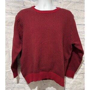 Weatherproof Original Vintage Red Pullover Sweater 100% Cotton Warm Size XXL